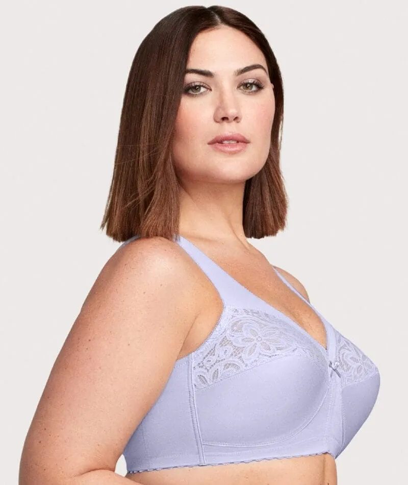 Glamorise Magiclift Cotton Support Wire-Free Bra - Lilac