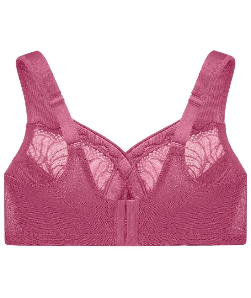 Glamorise Magiclift Natural Shape Support Wire-Free Bra - Red Violet
