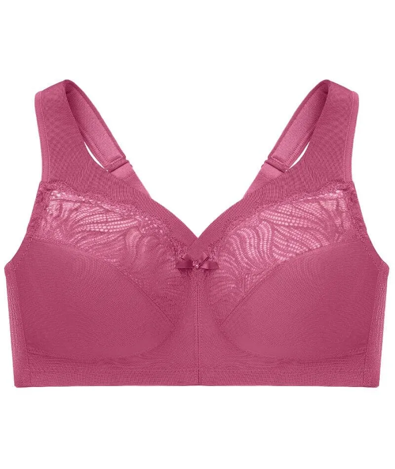 Glamorise Magiclift Natural Shape Support Wire-Free Bra - Red Violet