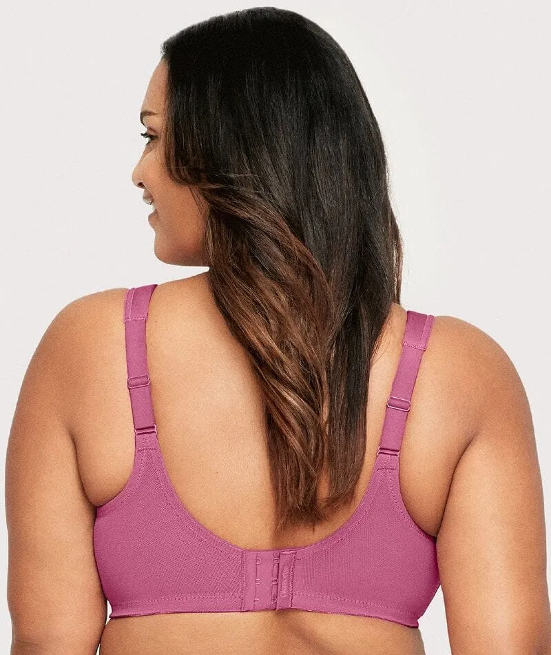 Glamorise Magiclift Natural Shape Support Wire-Free Bra - Red Violet