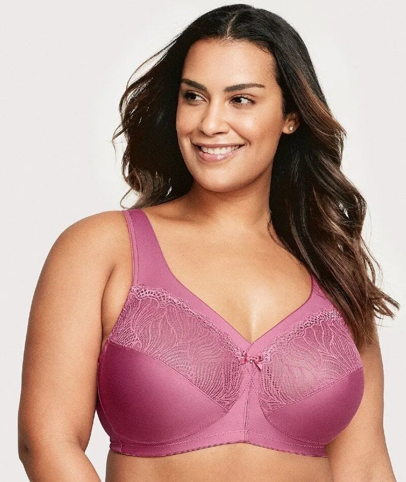 Glamorise Magiclift Natural Shape Support Wire-Free Bra - Red Violet