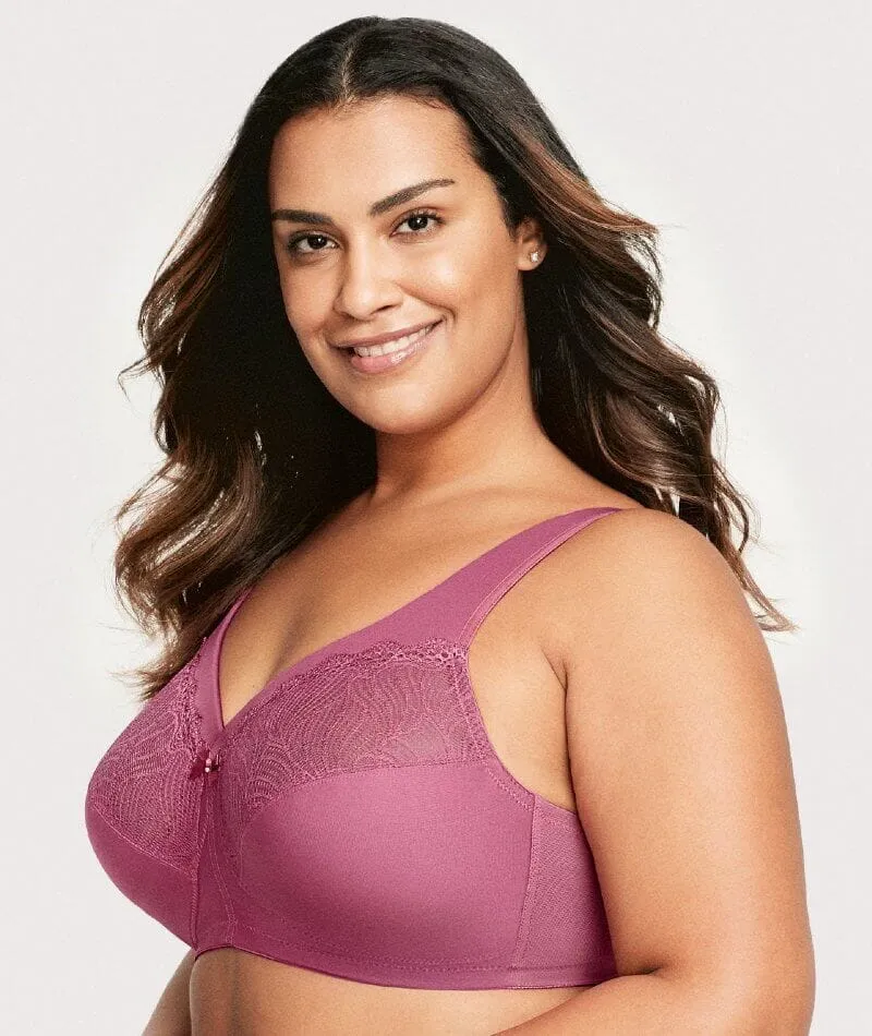 Glamorise Magiclift Natural Shape Support Wire-Free Bra - Red Violet