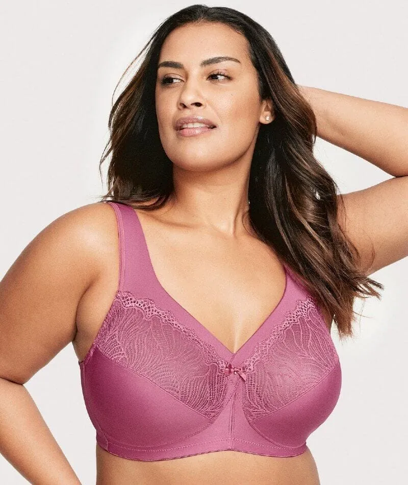 Glamorise Magiclift Natural Shape Support Wire-Free Bra - Red Violet