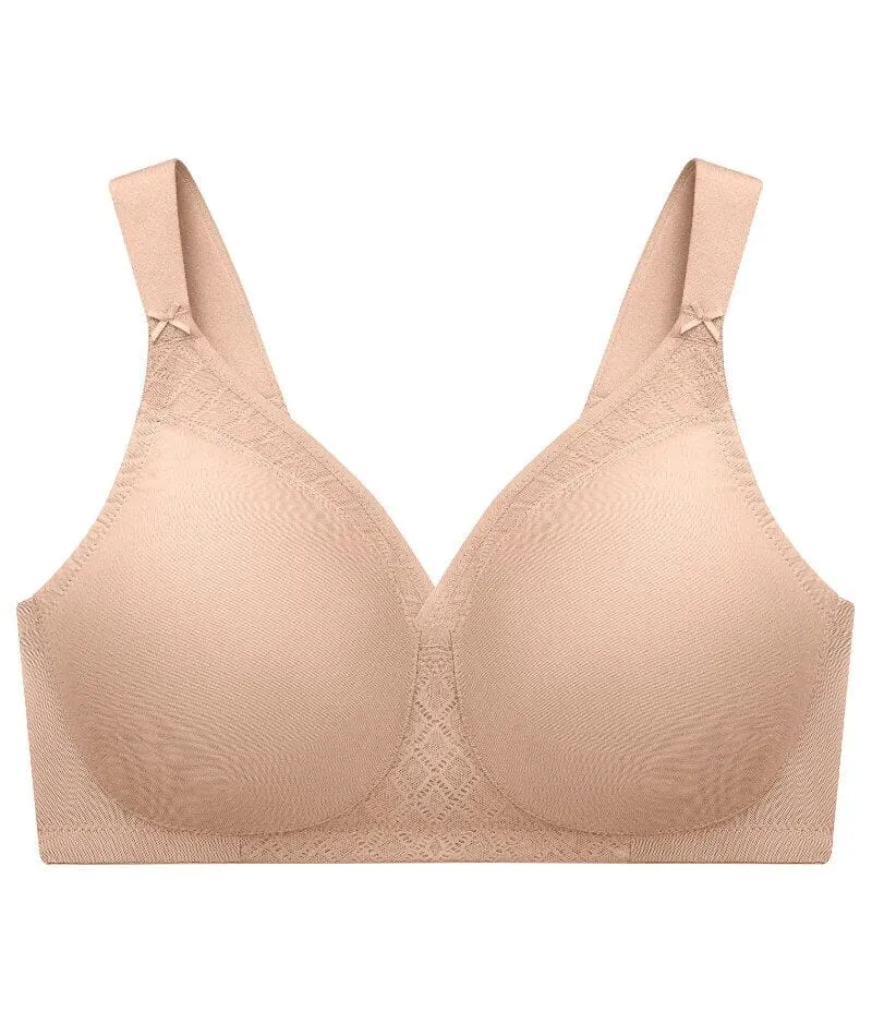 Glamorise Magiclift Seamless Support Wire-Free T-Shirt Bra - Cafe