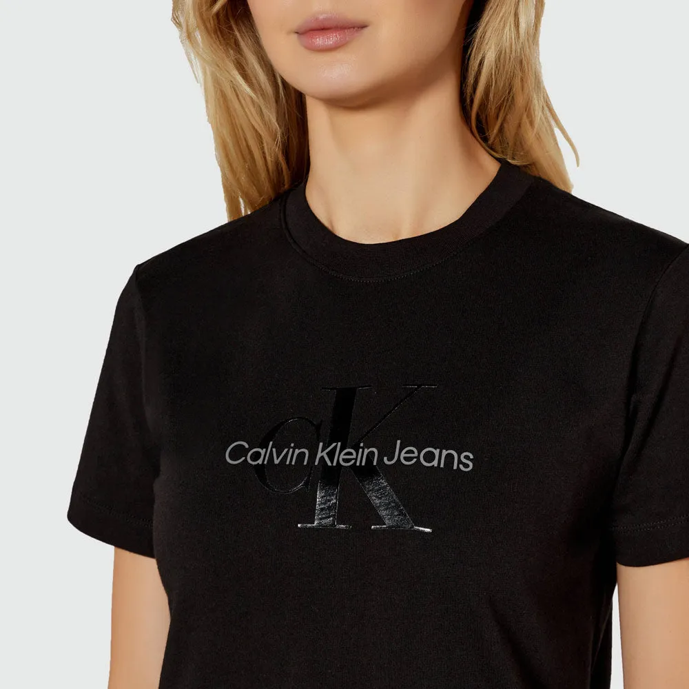 Glossy Monologo T-Shirt - Black