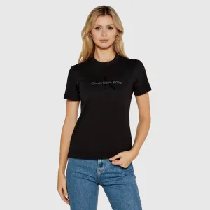 Glossy Monologo T-Shirt - Black