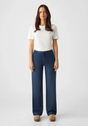 Glow Flared Chino Jeans Dark Blue