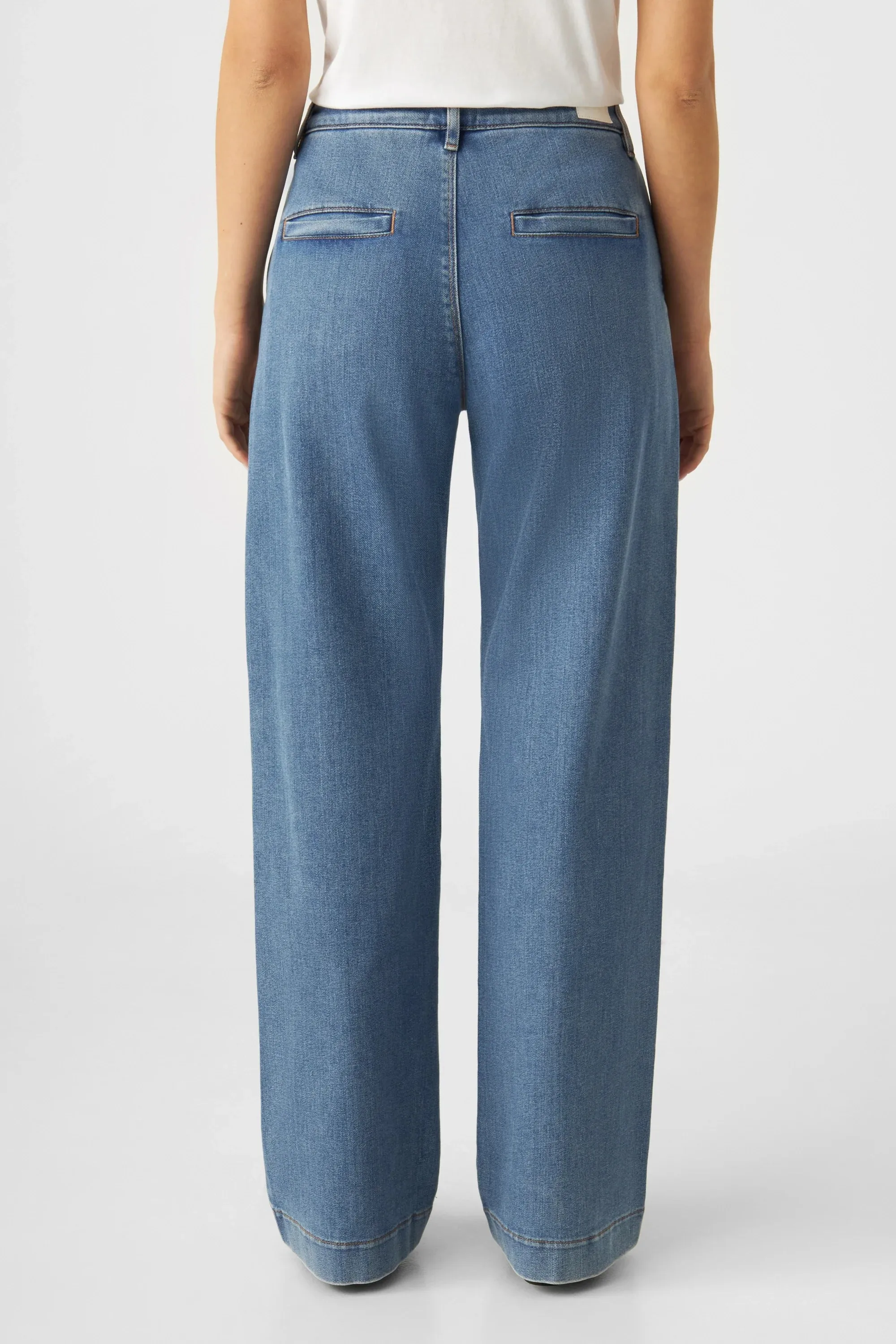 Glow Flared Chino Jeans Medium Blue