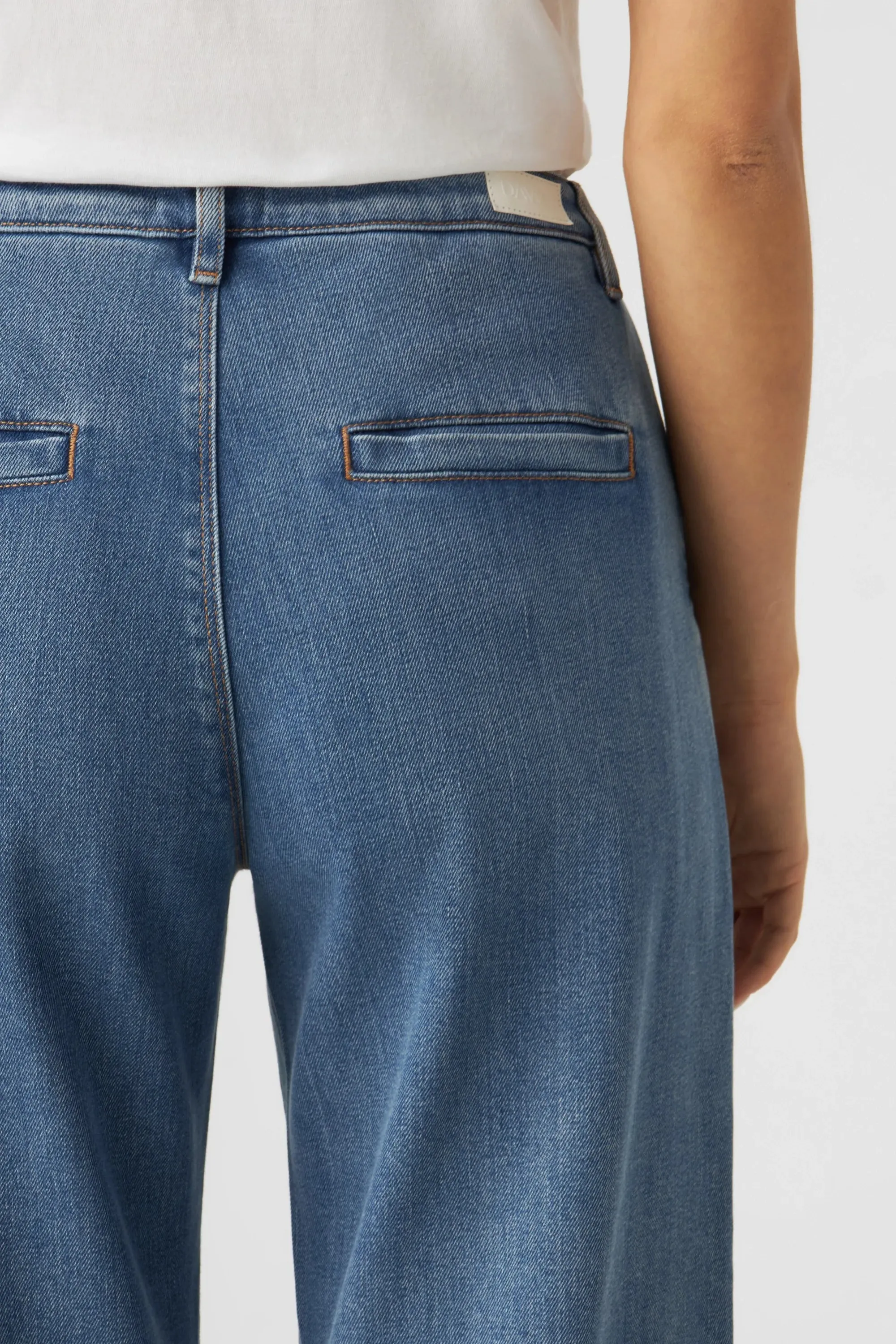 Glow Flared Chino Jeans Medium Blue