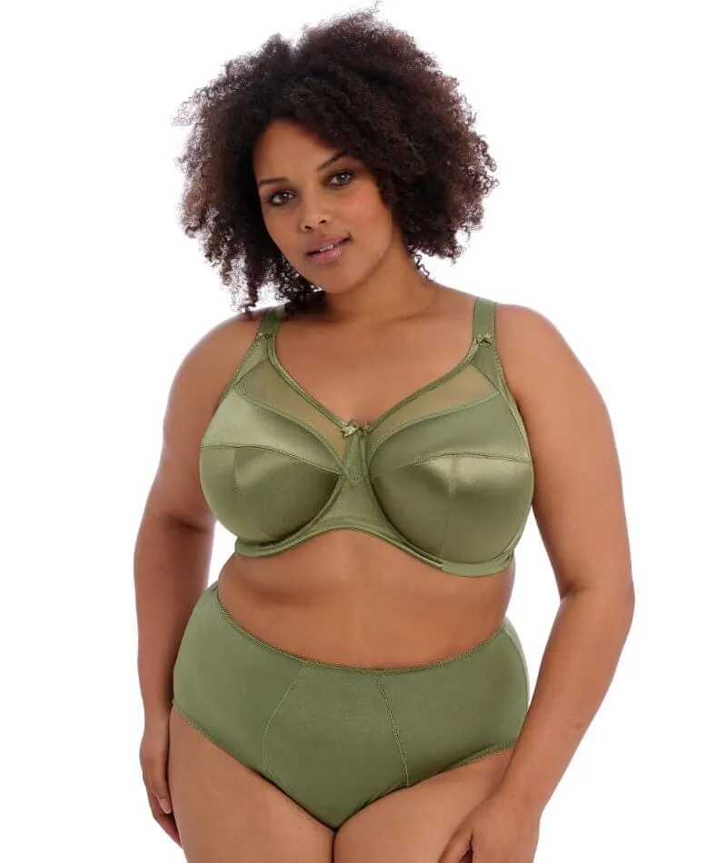 Goddess Keira Underwired Banded Bra - Olive