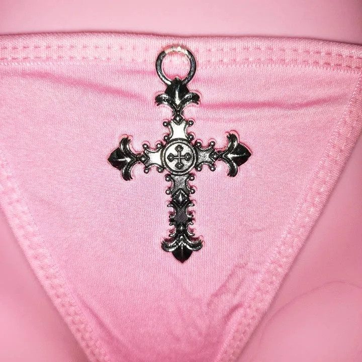 Gothic Punk Cross Thong KF705822