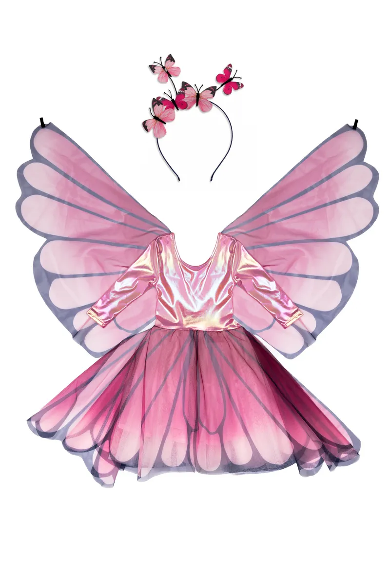 Great Pretenders Butterfly Twirl Dress with Wings, Pink, Size 5-6