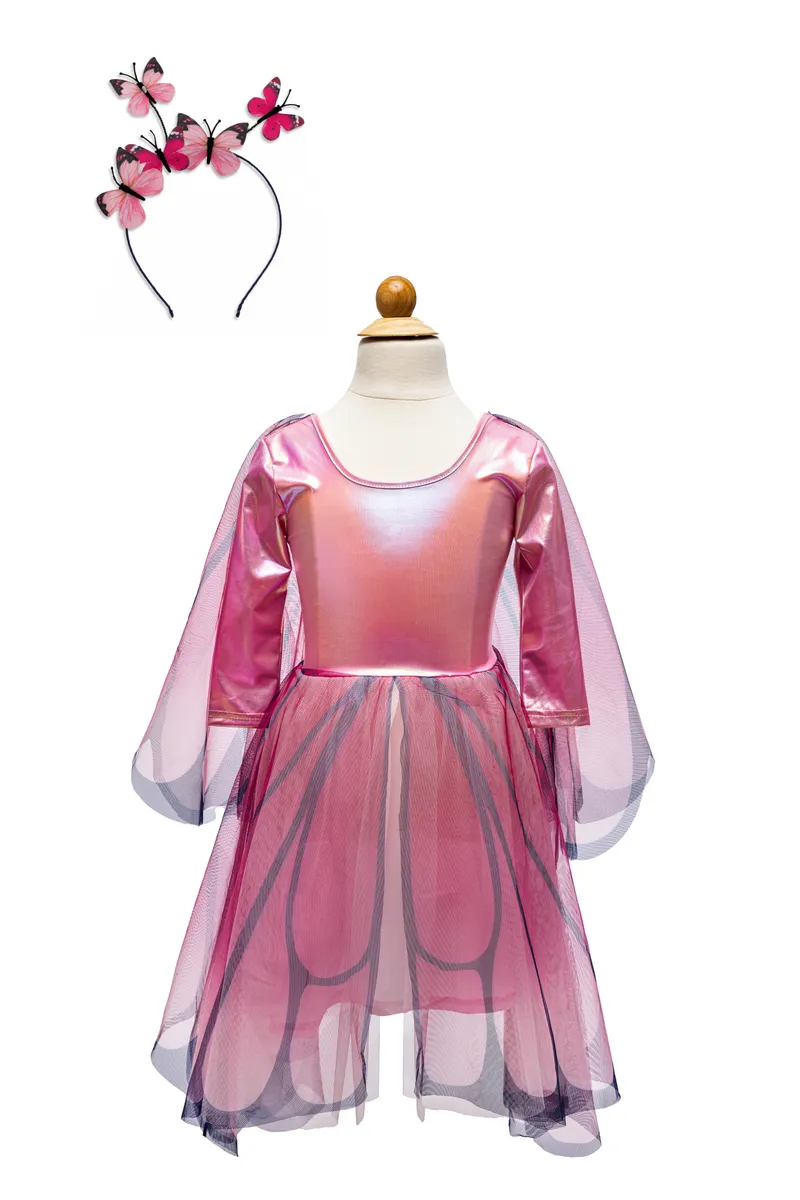 Great Pretenders Butterfly Twirl Dress with Wings, Pink, Size 5-6