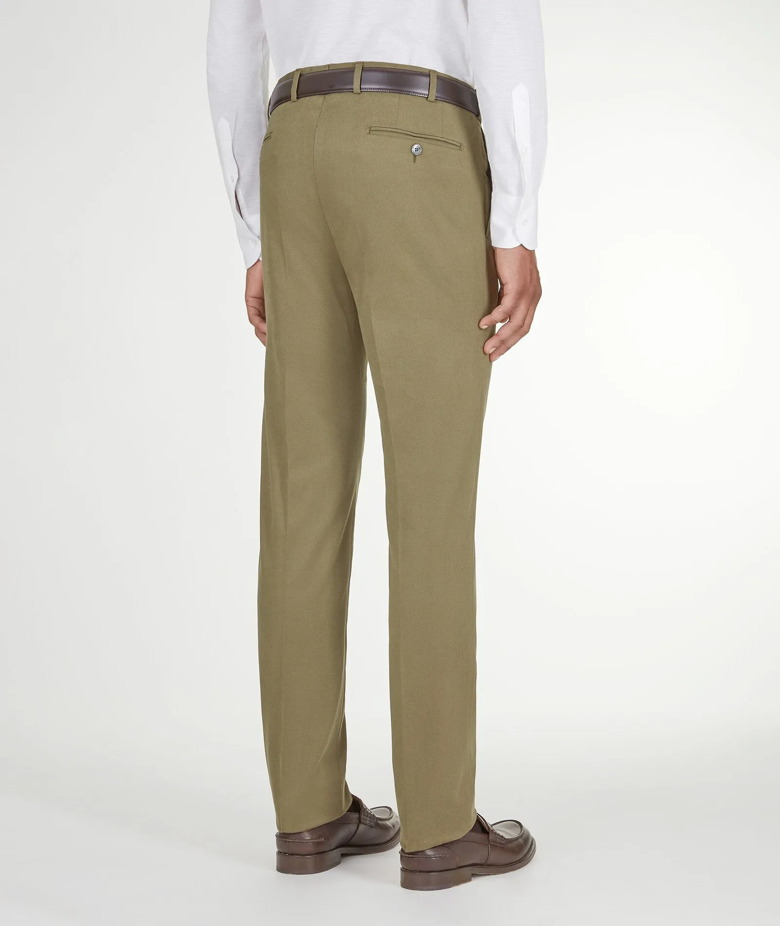 Green in Stretch Cotton Twill Chinos