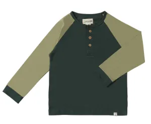 Green Raglan Henley