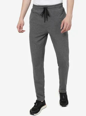 Grey Melange Solid Regular Fit Track Pant | JadeBlue