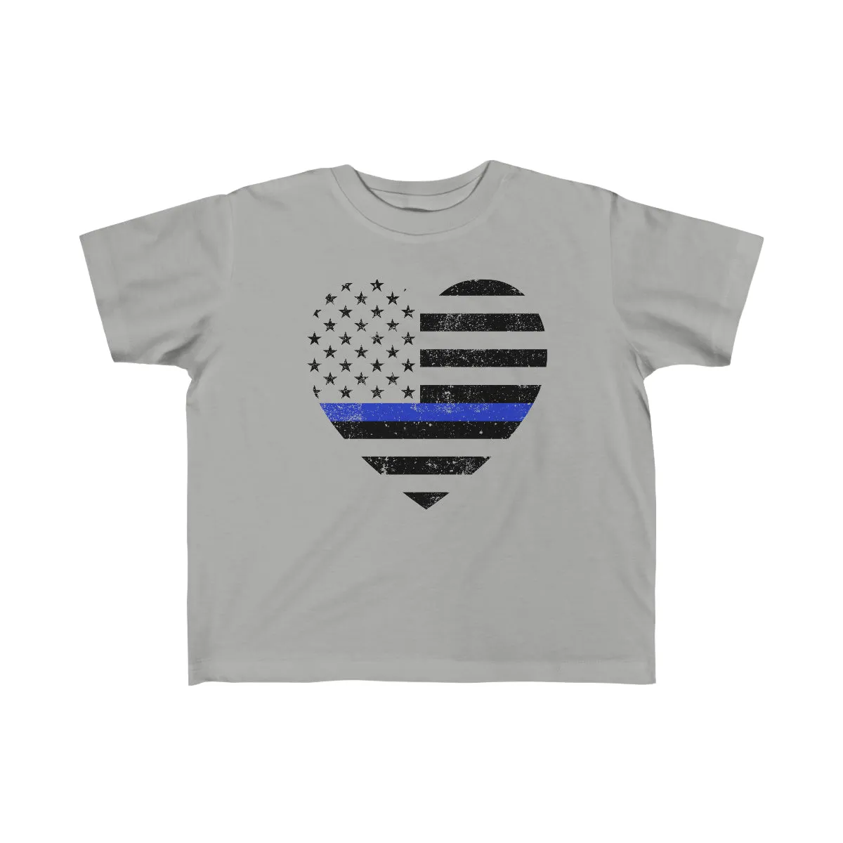 Grunge Heart Flag © Toddler Tee (Thin Blue Line)