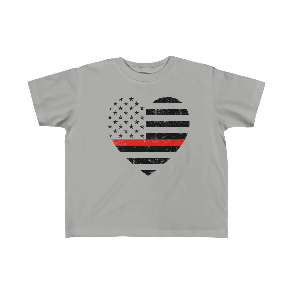 Grunge Heart Flag © Toddler Tee (Thin Red Line)