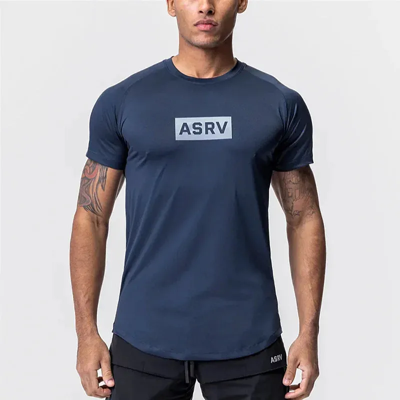 Gym Summer Men's Fitness Quick Dry Running Short Sleeve T-Shirt - Skinny O Neck Sweatshirt, Male Casual Tee Tops, Workout Clothing