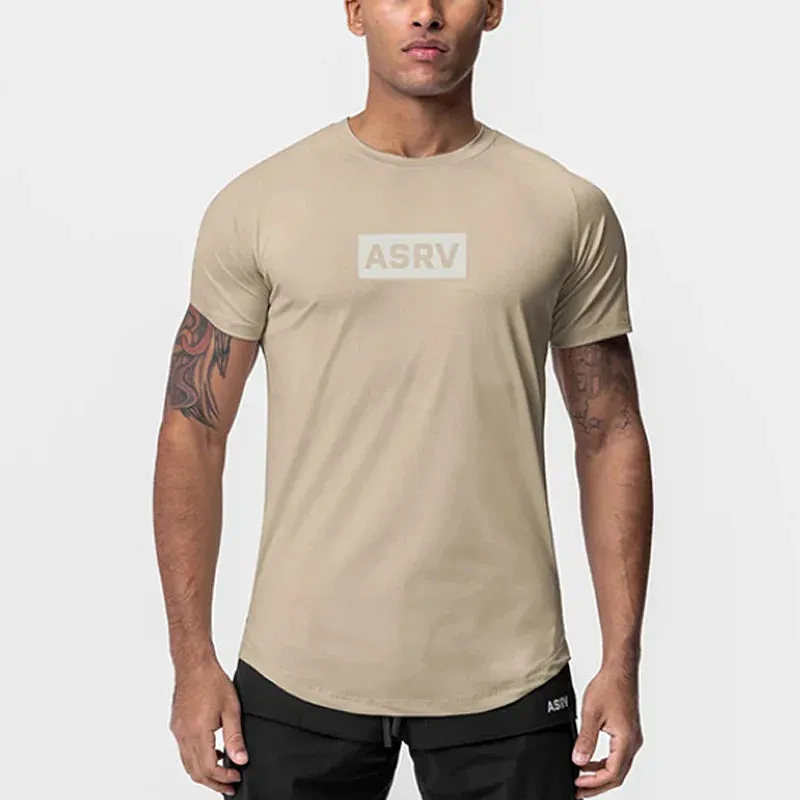 Gym Summer Men's Fitness Quick Dry Running Short Sleeve T-Shirt - Skinny O Neck Sweatshirt, Male Casual Tee Tops, Workout Clothing