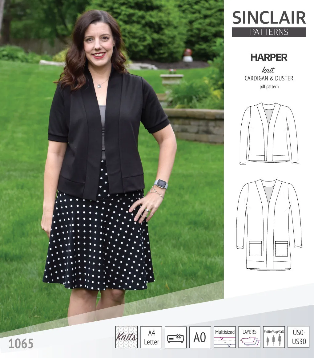 Harper classic knit cardigan and duster (PDF)