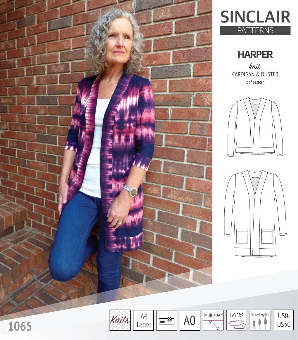 Harper classic knit cardigan and duster (PDF)