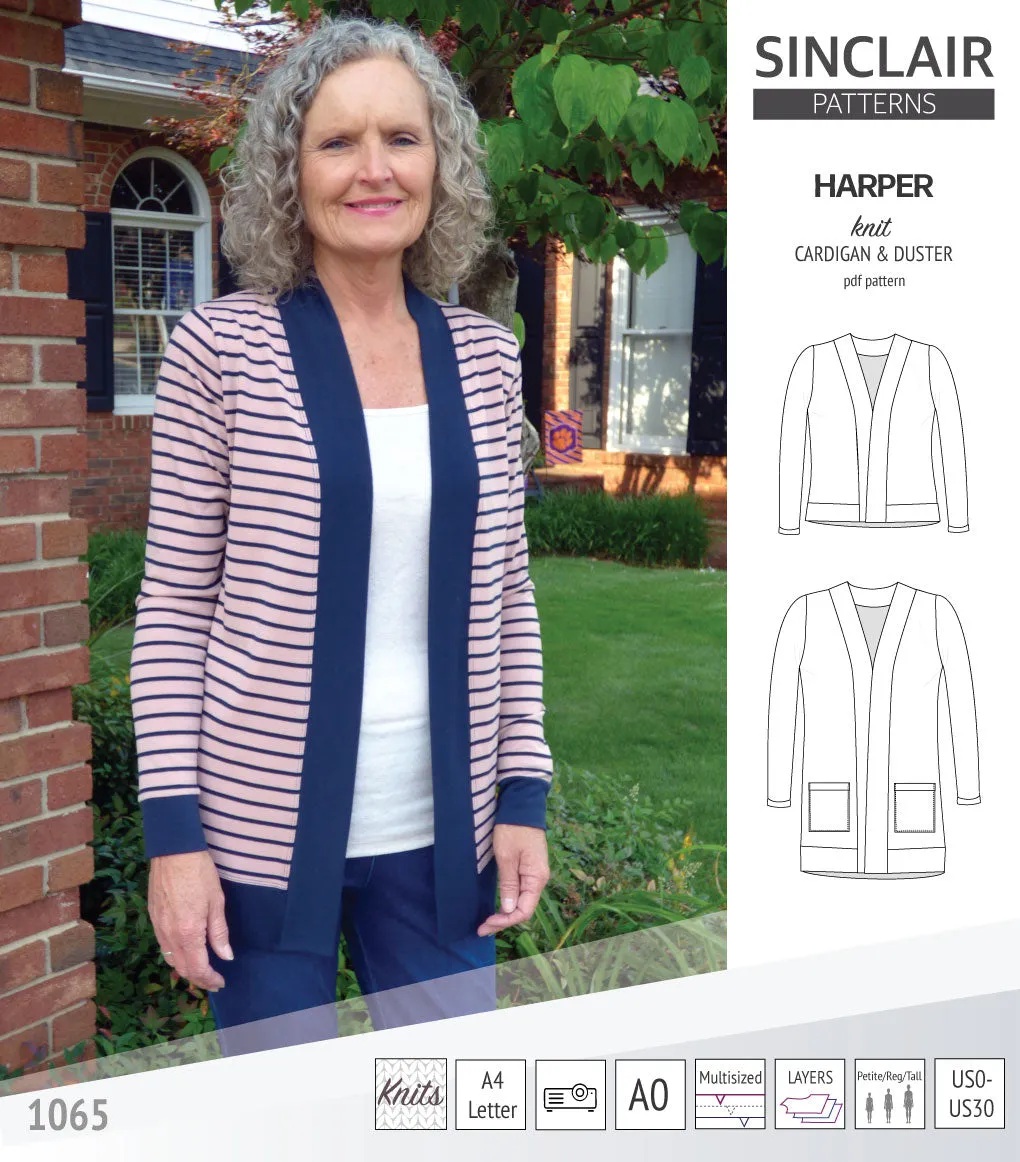 Harper classic knit cardigan and duster (PDF)