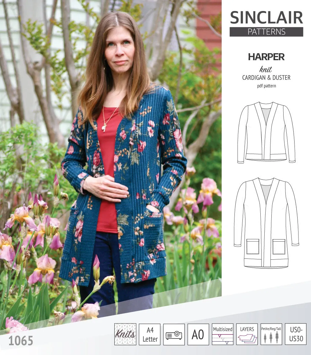 Harper classic knit cardigan and duster (PDF)