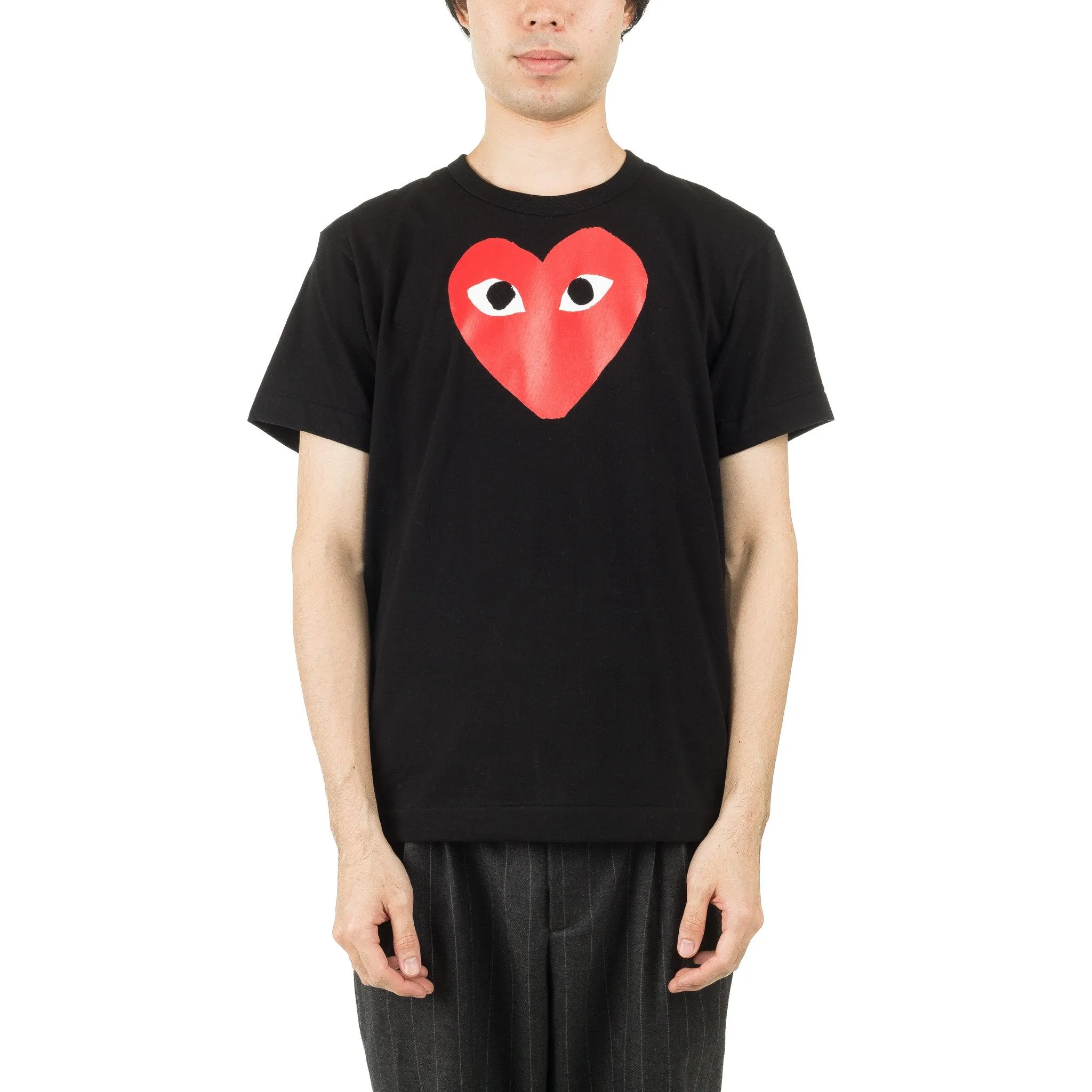 HEART PRINTED RED AZ-T112-051-1 Tee Black
