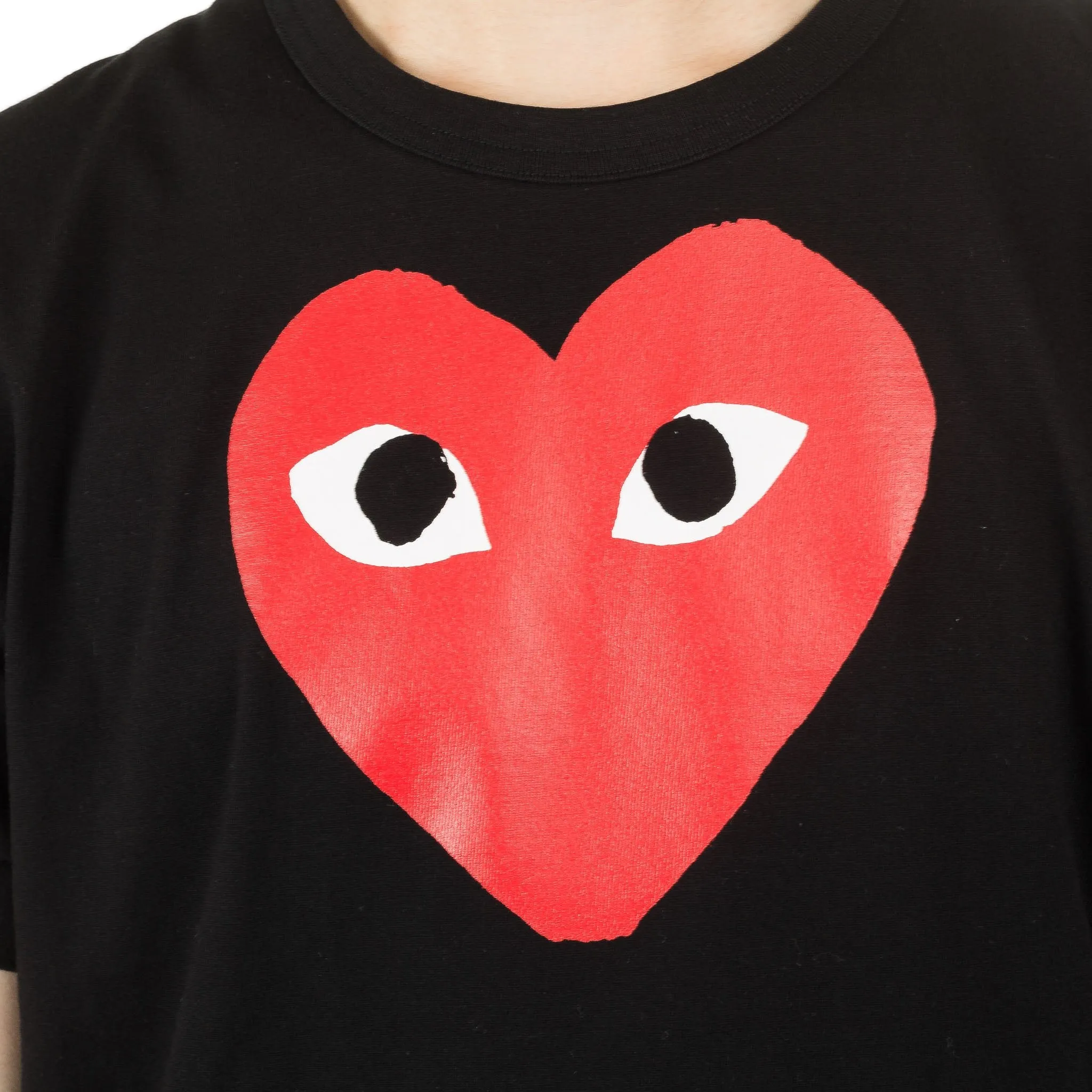 HEART PRINTED RED AZ-T112-051-1 Tee Black
