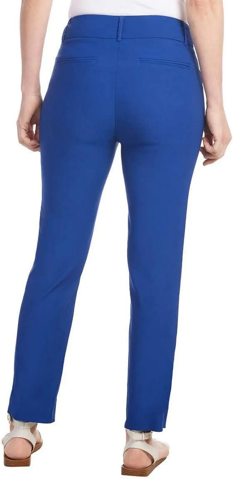 Hilary Radley Women Mid-Rise Stretch Pull-On Ankle Pant 1753633 Mazarine Blue L