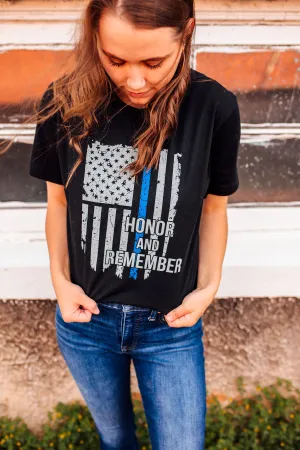 Honor and Remember © Unisex Tee (Thin Blue Line)