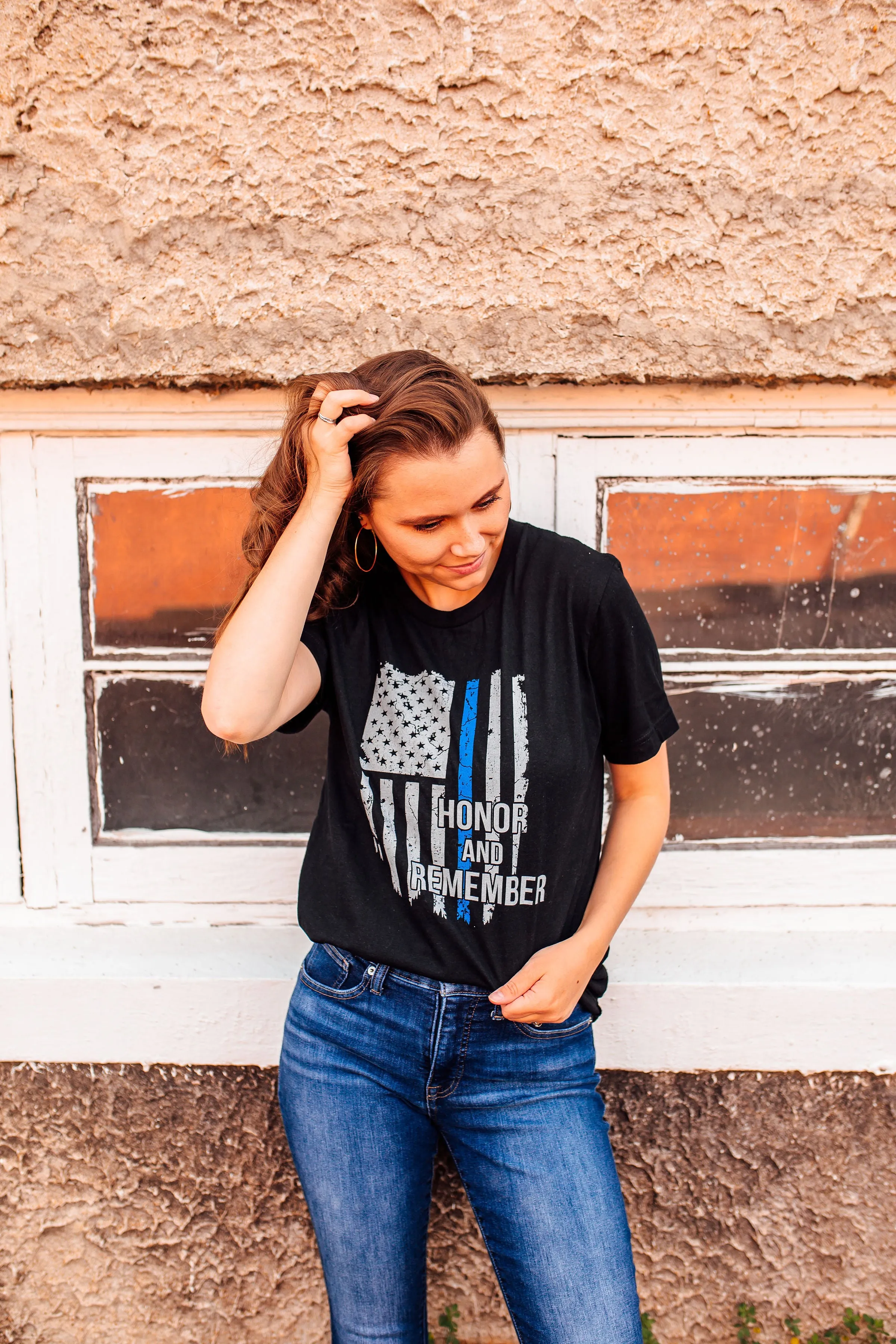 Honor and Remember © Unisex Tee (Thin Blue Line)