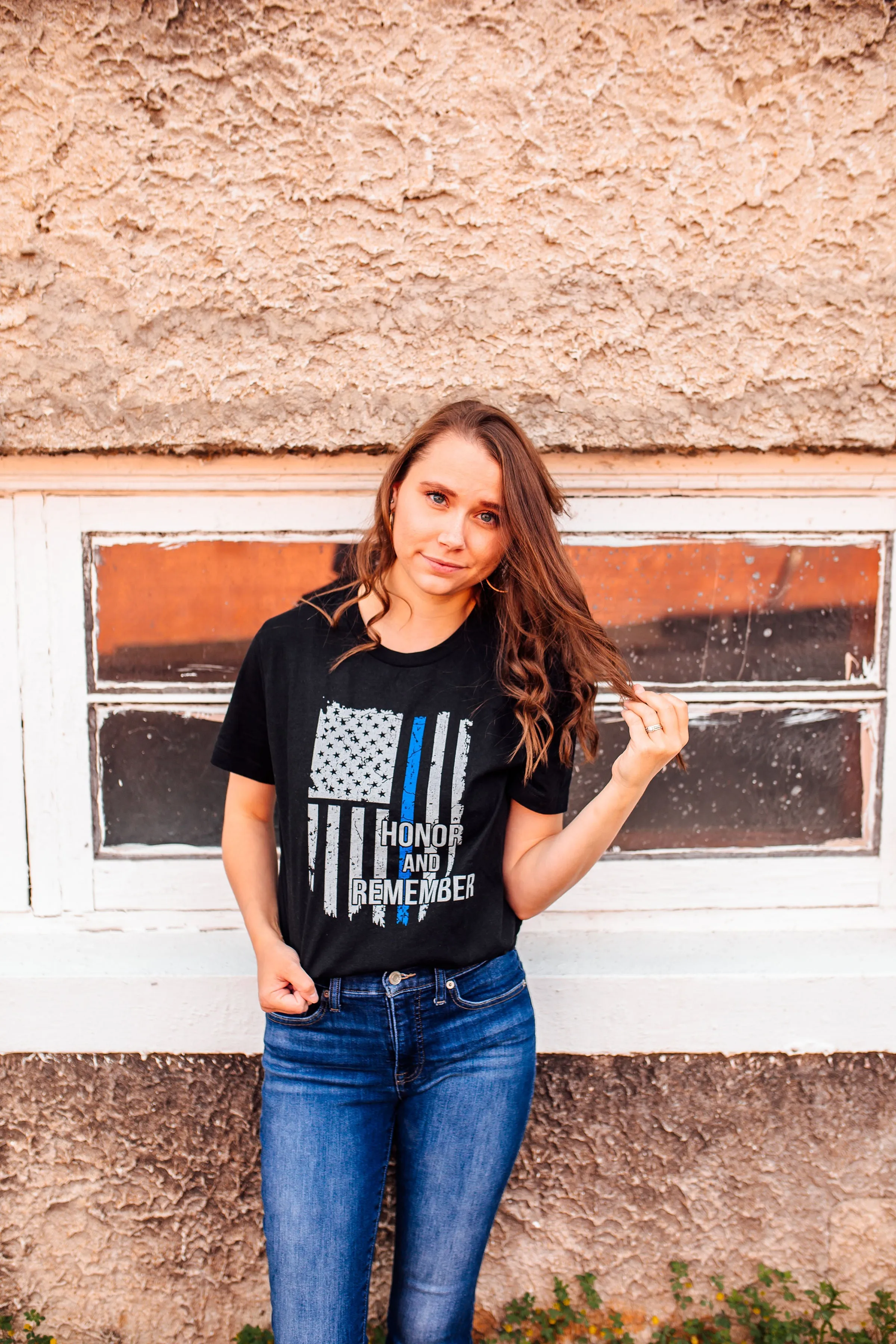Honor and Remember © Unisex Tee (Thin Blue Line)