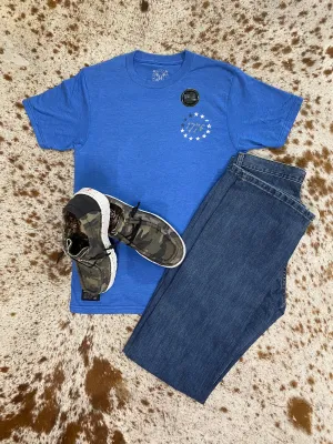 Howitzer Grunge Tee in Electric Blue