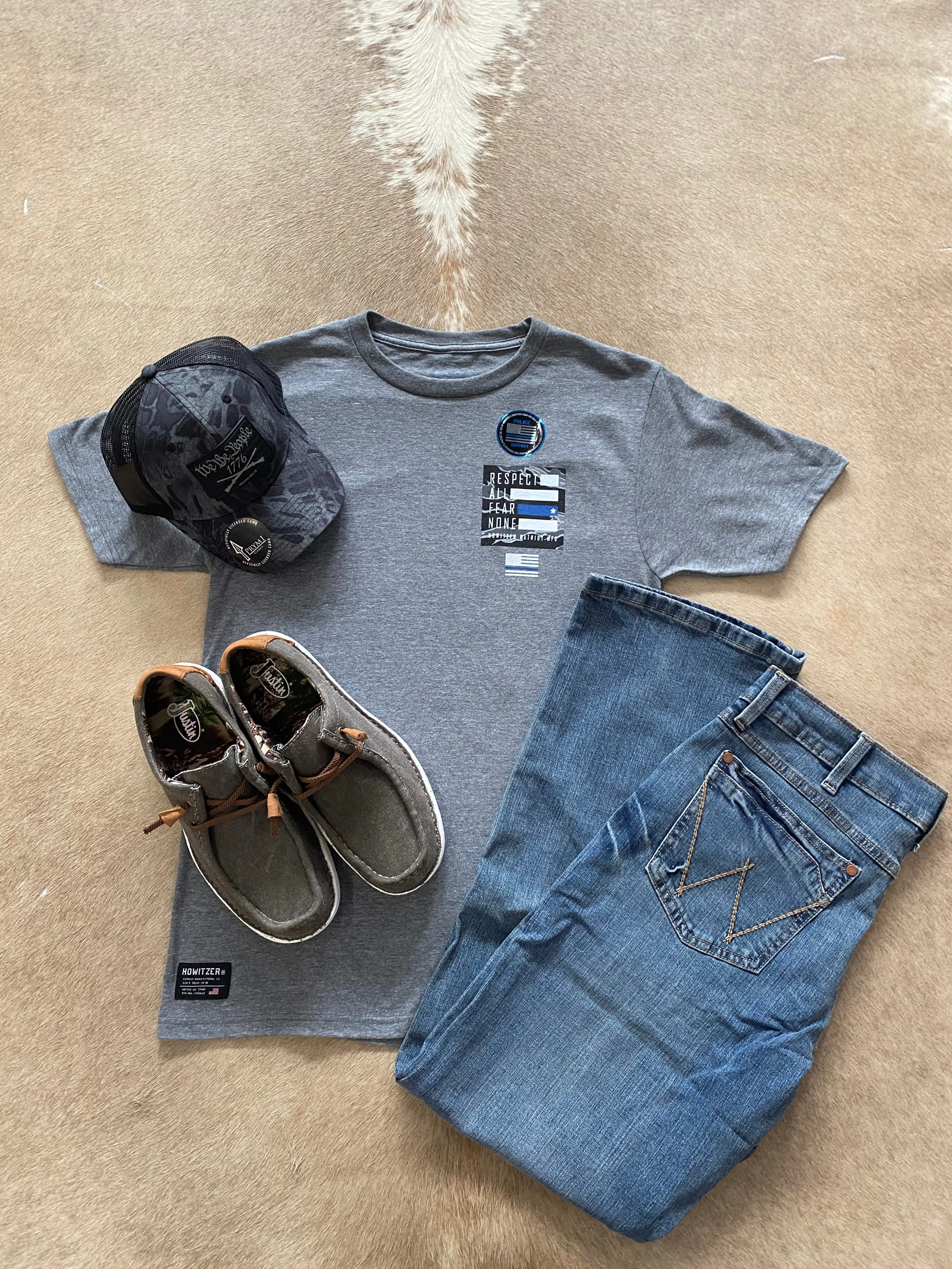 Howitzer No Fear Heather Grey Graphic Tee