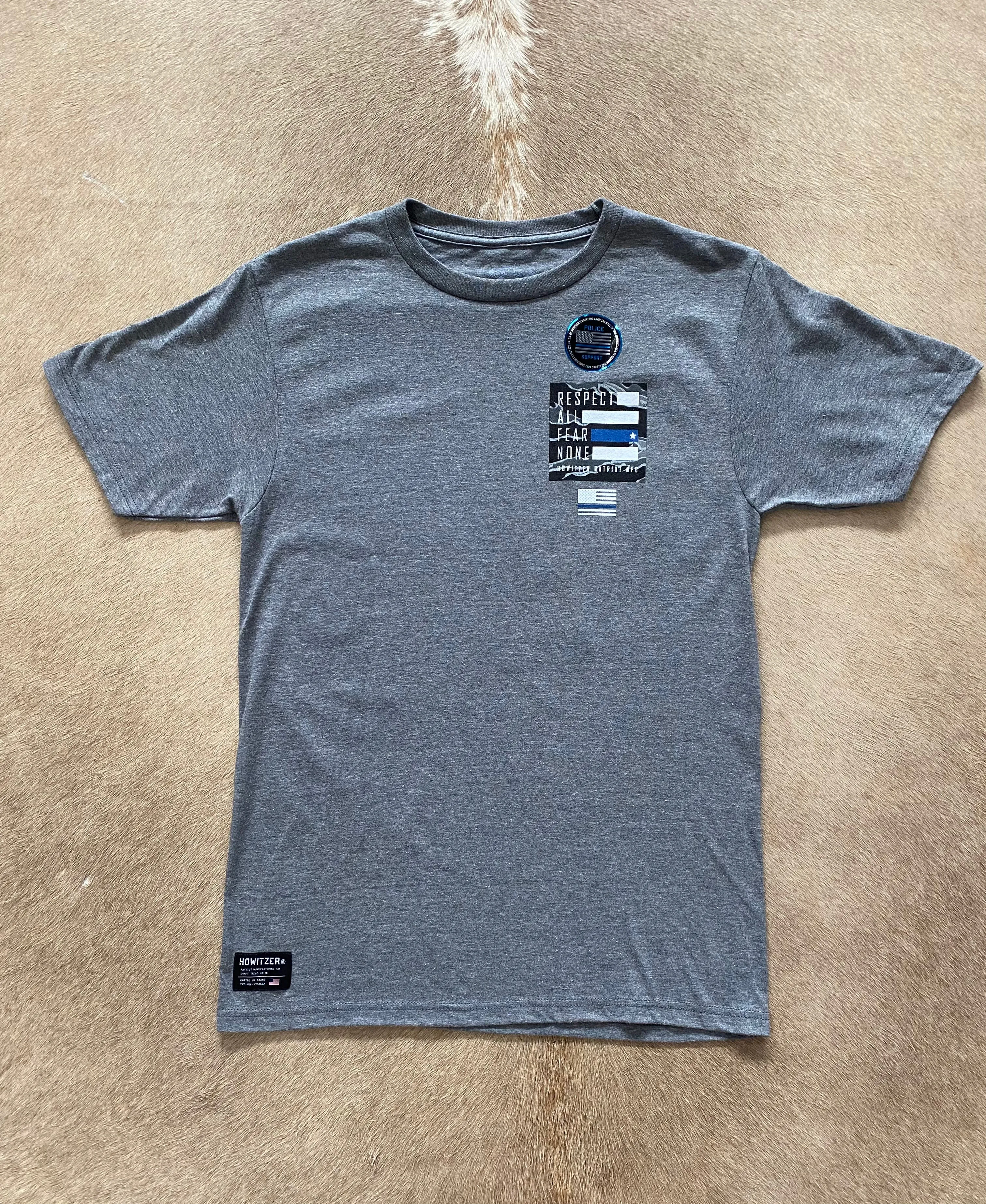 Howitzer No Fear Heather Grey Graphic Tee