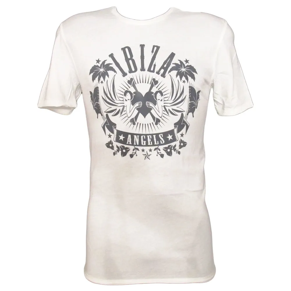 Ibiza Angels Classic Logo Cream Men's T-Shirt