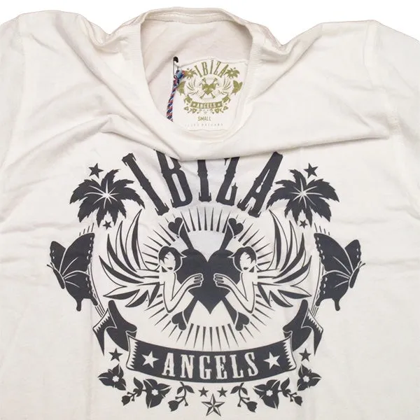 Ibiza Angels Classic Logo Cream Men's T-Shirt