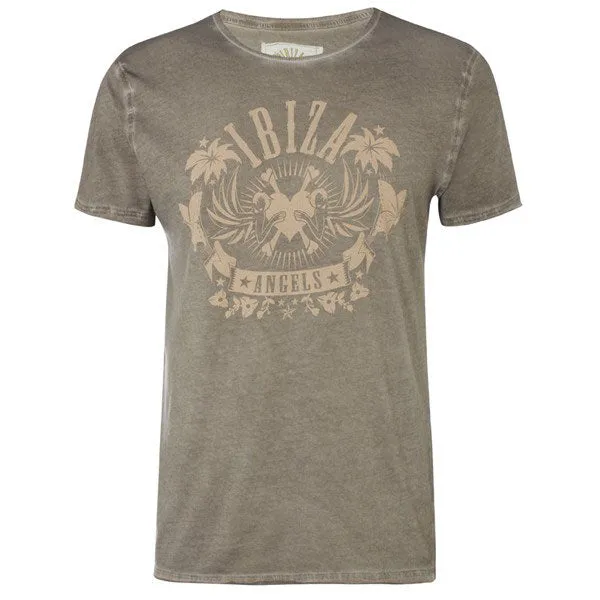 Ibiza Angels Classic Logo Men's Brown T-Shirt