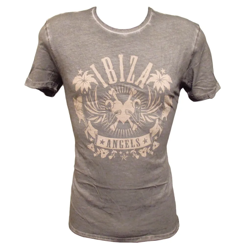 Ibiza Angels Classic Logo Men's Brown T-Shirt