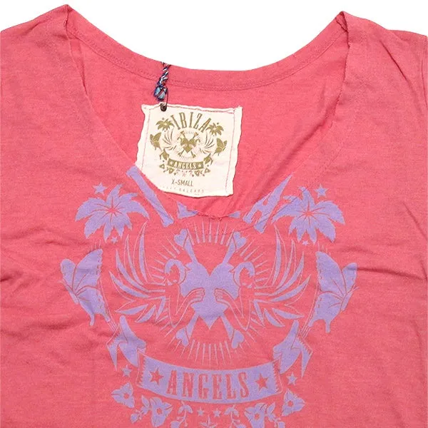 Ibiza Angels Classic Logo Women's Pink T-Shirt