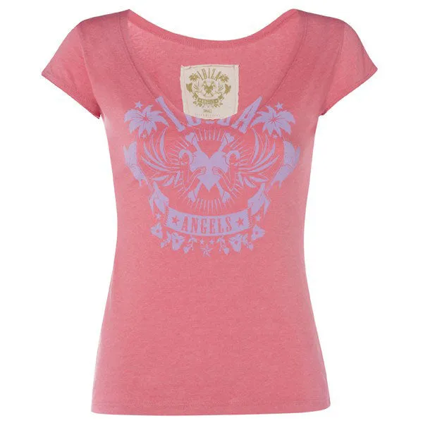 Ibiza Angels Classic Logo Women's Pink T-Shirt