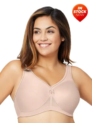 In Stock Glamorise Bra 1005 - Made To Move Wire-Free Support Bra - Beige