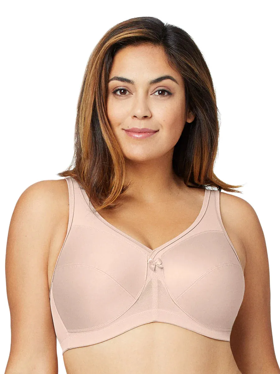 In Stock Glamorise Bra 1005 - Made To Move Wire-Free Support Bra - Beige