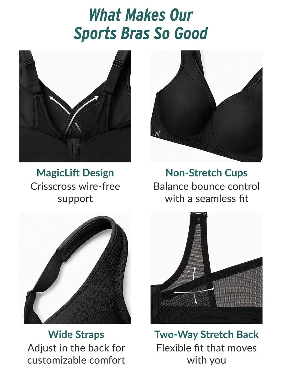 In Stock Glamorise Bra 1006 - The Versatile Medium Support Sports Bra - Aqua