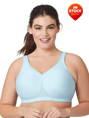 In Stock Glamorise Bra 1006 - The Versatile Medium Support Sports Bra - Aqua