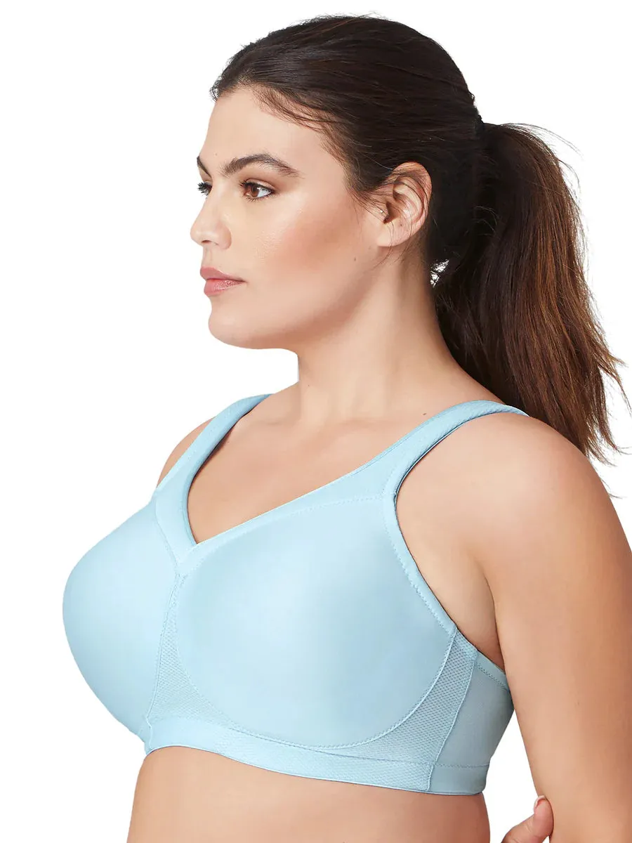 In Stock Glamorise Bra 1006 - The Versatile Medium Support Sports Bra - Aqua
