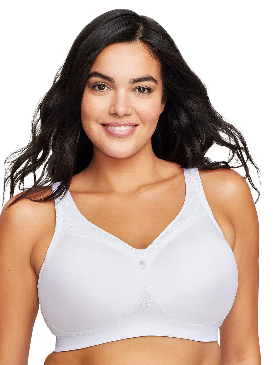 In Stock Glamorise Bra 1007 - MagicLift Seamless Everyday Bra - White