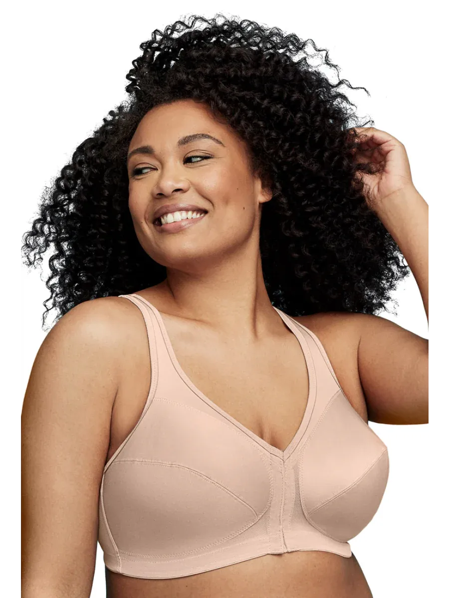 In Stock Glamorise Bra 1265 - 360 Support Front Close Posture - Beige